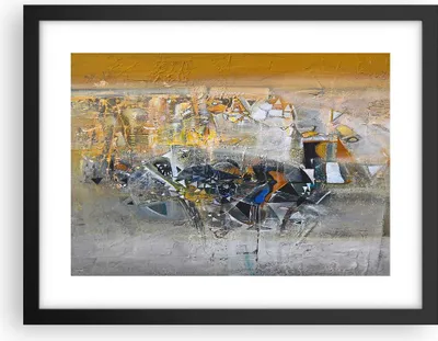 Produktbild von Gerahmtes Poster - Schwarzer Rahmen - Abstraktion modern - 40x30 cm - Wand Bild - Wanddeko - Wandbilder - Kunstposter - Wandposter - Bilderrahmen - Bilder - Kunstdruck - Wandbild - P2BAA40x30-4001
