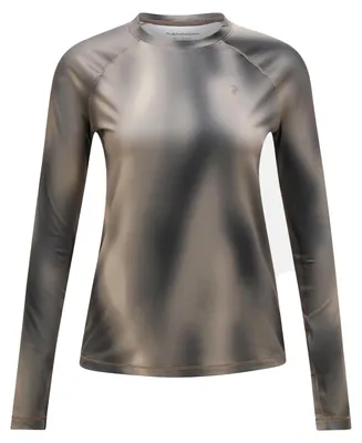 Productafbeelding van PEAK PERFORMANCE Spirit Crew AOP Synthetische basislaag voor dames, kleur 339 Ray