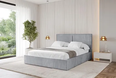 Produktbild von ALTDECOR Polsterbett mit Bettkasten - VANTO 180x200 Hellgrau- Bett mit Kopfteil, Boxbett ohne Matratze, Doppelbett mit Stauraum