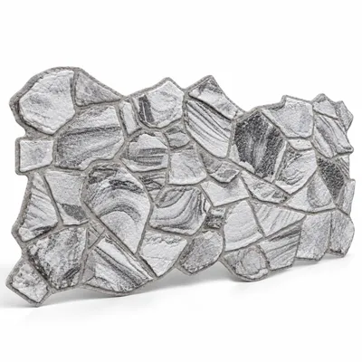 Produktbild von 3D Wandpaneele PVC Steinoptik | Sandstein Graphit | 5 Platten ca. 2,5 m² | Wandverkleidung für Wohnzimmer, Küche & Bad