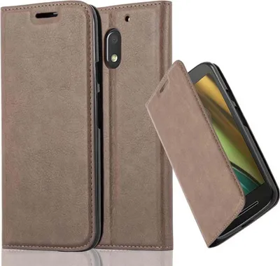 Produktbild von Cadorabo Hülle für Motorola MOTO E3 Schutz Hülle in Braun Handyhülle Etui Case Cover Magnetverschluss