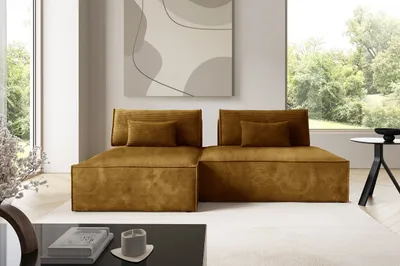 Produktbild von Furnisell Modular Cord Ecksofa Sofa "LUCCA", Gelb