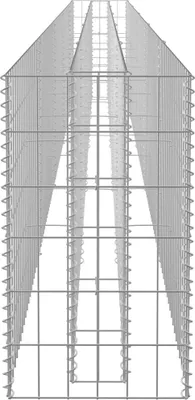 Produktbild von vidaXL Gabionen-Hochbeet Verzinkter Stahl 450×30×60 cm -  Blumentöpfe & Pflanzgefäße