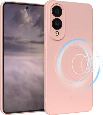 Produktbild von EAZY CASE - Silikonhülle magnetisch für Samsung Galaxy S25 Edge, Hülle Silikon, weich stoßfeste Magnet Handyhülle, Schutzhülle mit Kameraschutz, TPU Bumper in Rosa
