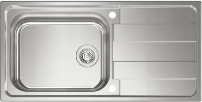 Produktbild von Spüle RIVA 3 mit Drehexcenterbedienung / Edelstahlspüle / CONTURA / Ausschnitt 975 x 475 mm