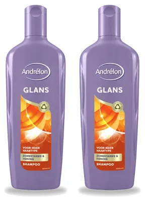 Immagine prodotto di 2 flaconi di shampoo Andrélon Glans - 300 ml ciascuno - confezione - 2 pezzi