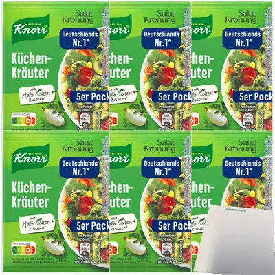Produktbild von Knorr Salat Krönung Küchenkräuter 6x5er (30x8g Tüten) + usy Block