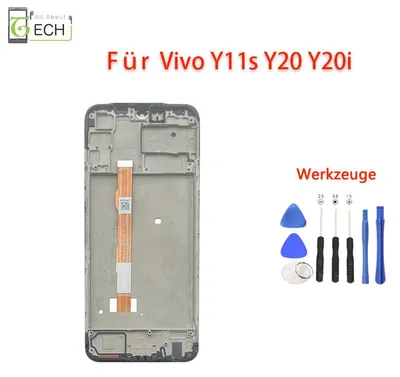 Produktbild von Für Vivo Y11S V2028 LCD Display mit Rahmen Bildschirm Touch Screen Schwarz
