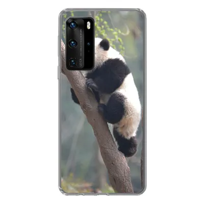Produktbild von MuchoWow® Handyhülle Schutzhülle Hülle für Huawei P40 Pro Panda - Tier - Baum Silikon Softcase Handy Hülle - Schutz