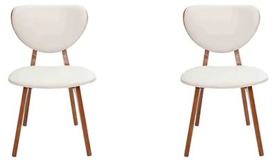 Produktbild von Esszimmerstuhl Weißer 2x Stühle Holzstuhl Moderner Einsitzer Stuhl neu