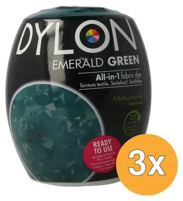 Productafbeelding van 3x Dylon Pod Emeraldgreen (350 gr)