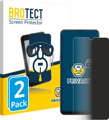 Produktbild von 2x BROTECT Sichtschutzfolie für Oppo A91 Anti-Spy Privacy Sichtschutz Blickschutz Folie Blaulicht-Schutz