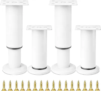 Imagen del producto de Patas ajustables para muebles, de acero, de 12 a 18 cm de altura, juego de 4 unidades, para la cocina