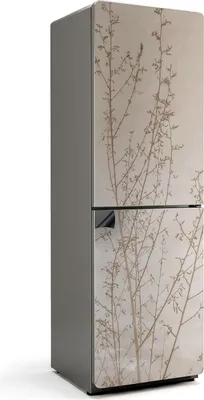 Produktbild von Zarte Pflanzenzweige – Magnetische Kühlschrank Abdeckung – Dekorfolie magnetisch Küche – Kühlschrank Magnet Deko – selbstklebende Magnettafel – Magnetfolie für Kühlschranktür – 60x190 cm