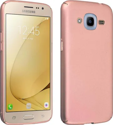 Produktbild von Cadorabo Hülle für Samsung Galaxy J2 2016 Schutzhülle in Rosa Hard Case Handy Hülle Etui