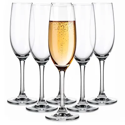 6er-Set Champagnergläser 200 ml, spülmaschinenfest
