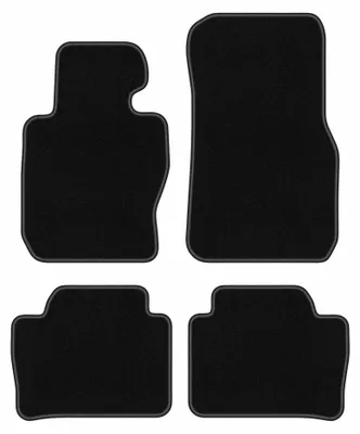 Obrázok produktu pre Velúrové autokoberce pre: BMW 3 F30 2012-2019 (Sedan xdrive) – sada 4 ks, čierne, na mieru – Wielganizator BASIC