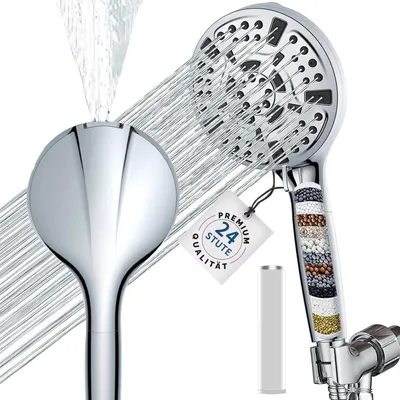 Produktbild von 15-stufiger Duschkopf-Filter - Lösung für hartes Wasser - 10 Modi