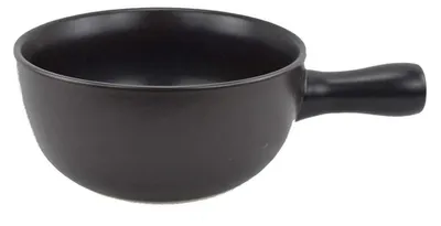 Obrázok produktu pre Keramická panvica na fondue s priemerom 22,5 cm, objemom 2,5 l, čierna, matná, odolná voči teplote až do 400°C