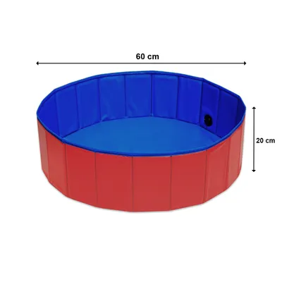 Produktbild von Hundepool Planschbecken Kinder Pool Baby Hundebad Rot 60x20 cm R1