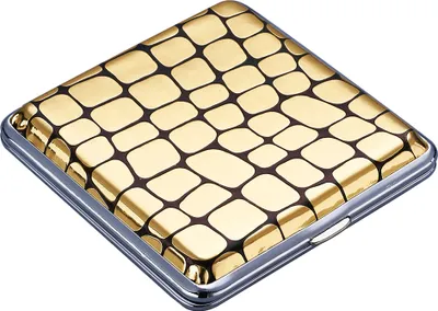 Produktbild von ZIGARETTENETUI Krokodil für 20 Zigaretten aus Metall Krokodilhaut Zigarettendose Zigarettenbox Dose Box Etui Case 15 (Gold)
