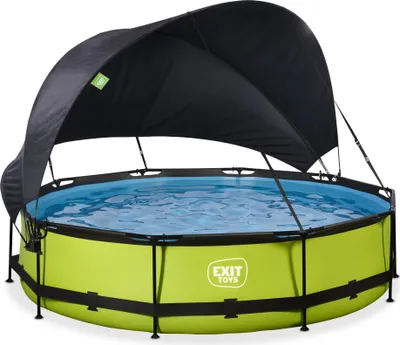Immagine prodotto di EXIT Lime Piscina fuori terra ø360, piscina da giardino, con pompa di filtraggio e tenda parasole, rotonda, verde