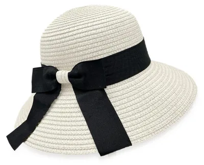 Productafbeelding van Zonnehoed voor dames, zomer, UV-bescherming, strandhoed, opvouwbaar, met kinband, ademend, van papierstro, wit, maat 58
