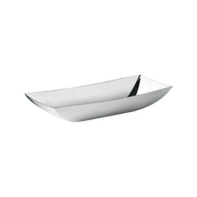 Image de Sambonet S0091, gamme Linea Q, corbeille à pain, dimensions 24x12 cm, plaquée argent