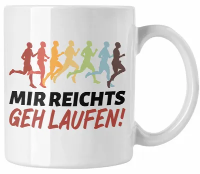 Produktbild von Mir Reichts Ich Geh Laufen Tasse Geschenk für Jogger Läufer Geschenkidee (Weiß)
