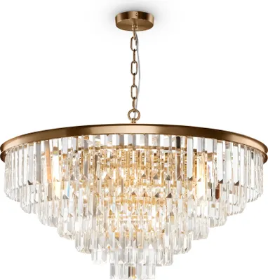 Produktbild von Moderne Wandleuchte Facet 3xE14 aus Kristall Farbe Transparent  und  Metall    60W für Küche, Schlafzimmer, Wohnzimmer, Esszimmer, Lobby