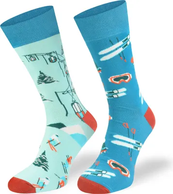 Produktbild von SKIETY Bunte Lustige Socken für Erwachsene Baumwolle, Skifahren - 39-42