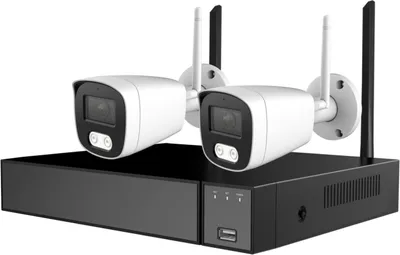 Produktbild von Zestaw kamer WLAN Secutek SLG-LW2MC82B1 - kamera 2x2MP, NVR