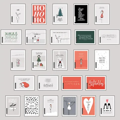 Produktbild von 25 handgemachte Weihnachtskarten Teil 1