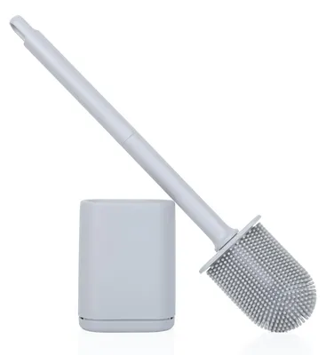 Produktbild von Cozary Silikon Toilettenbürste mit Halter Hygienisch Wandmontage Grau