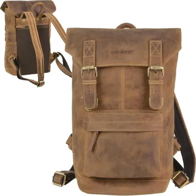 Produktbild von Greenburry Rucksack Leder braun Backpack Damen Herren VINTAGE 1689S-25