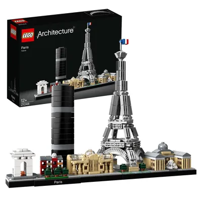 Produktbild von LEGO Architecture Paris, Modellbausatz mit Eiffelturm, Champs-Élysées und Louvre-Modell, Skyline-Kollektion, Haus und Büro-Deko, Geschenkideen für Sammler, Männer und Frauen 21044