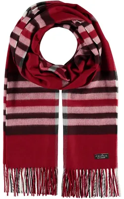 Productafbeelding van FRAAS sjaal Cashmink® Scarf with FRAAS Plaid Red rood veelkleurig