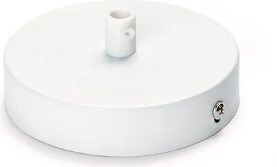 Image de Rosace Baldaquin de plafond Couverture pour lampes suspendues, baldaquin de lampe y compris nipple de serrage, Ø 100 mm, blanc