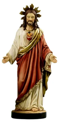 Produktbild von Statue des Heiligen Herzens von Jesus aus Kunstharz, 13 cm