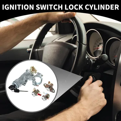 Image de Ensemble De Cylindre De Serrure D'Allumage Avec Clés No.6905212340 - Pour Toyota Corolla 1997-2002 Métal Ton Argent - Cylindre De Serrure De Porte 1 Set.