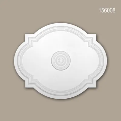 Produktbild von PROFHOME 156008 Rosette aus Polyurethan Deckenrosette Zierelement 54 x 44 cm