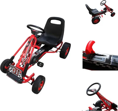 Image de Go Kart rouge 96 x 60 x 56 cm - Trotteurs & Scooters