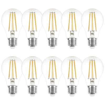 Produktbild von 10 x LED Filament Leuchtmittel Birnenform 4W = 40W E27 Glühfaden warmweiß 2700K 360°