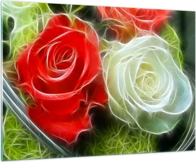 Produktbild von Bilder auf glas - Blumen Blumenstrauß Rose - 100x70cm - Glasbilder - Wandbilder - Kunstdruck - zum Aufhängen bereit - Wanddekoration aus Glas - Glas Bilder - Wandbild auf Glas - GAA100x70-0336
