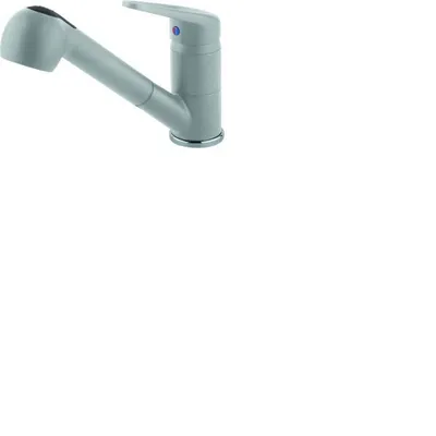 Produktbild von Franke Messing Hochdruck Armatur, Wasserhahn Novara Plus Auszugsbrause Steingrau Obenbedienung 115.0692.885 Neu 115.0470.670 - inkl.