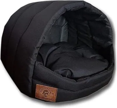 Produktbild von Hundehöhle - Hundehandschuh Höhle – Cozy Hundehöhle – Tier Schlafbeutel – Hundeschlafbeutel – Katzenhut – 2-IN-1 - Schwarz