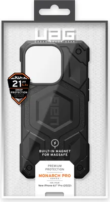 Productafbeelding van Urban Armor Gear Monarch Pro, hoesje, Apple, iPhone 14 Pro, 15,5 cm (6,1 inch), zwart