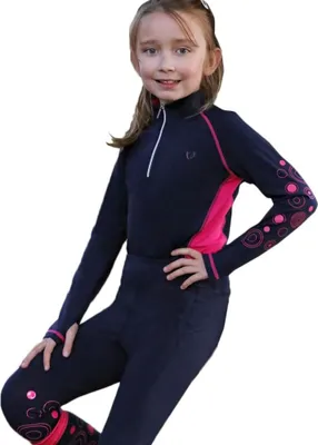 Zdjęcie produktu dla Spodnie jeździeckie dla dzieci "DynaMizs Ecliptic" (model BZ4220, rozmiar 140), kolor: granatowy/magenta