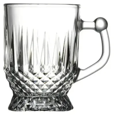 Image de Pasabahçe Istanbul tasses en verre transparent avec poignée 165 ml, lot de 6