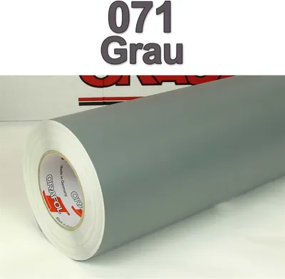 Produktbild von (6,95€/m²) Oracal® Möbelfolie 071 Grau Matt 31,5 cm Breite Laufmeterware selbstklebende Folie Plotterfolie Klebe Folie Oracal 631 matte Küchenfolie